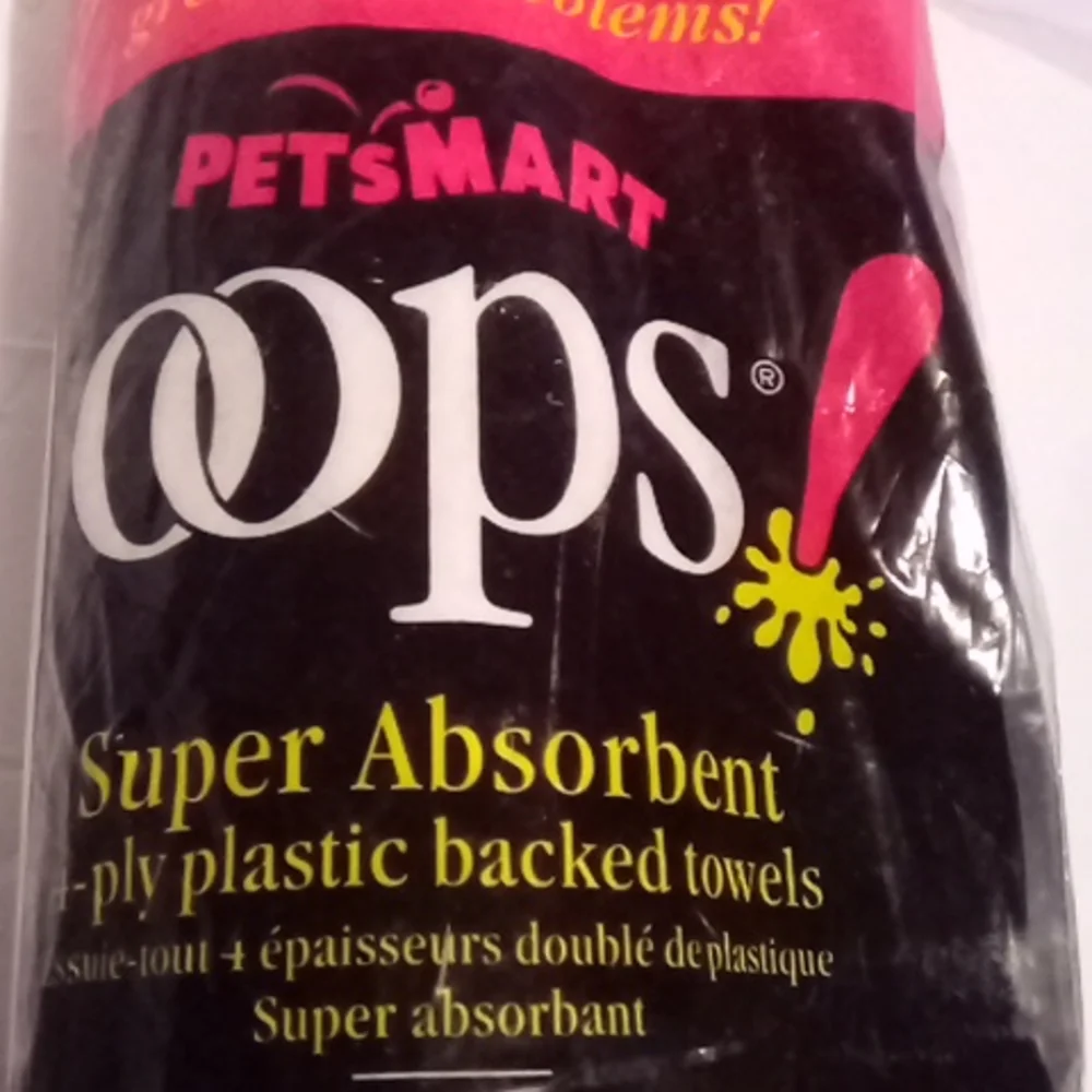 New PetSmart super absorbent 4ply plastic back towels#50